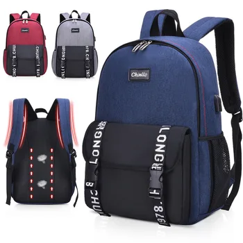 

2019 New Children's Orthopedic Schoolbags Of Boys And Lightweight Wearable Nylon School Bags For Teenagers Breathable Backpack