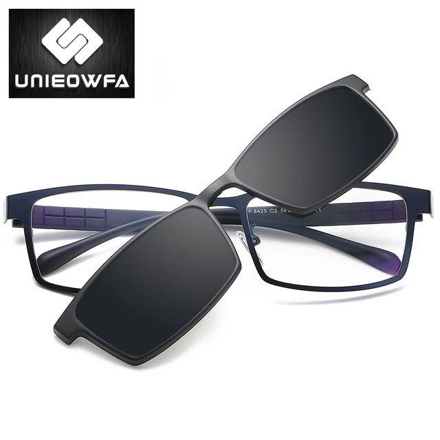Occhiali da vista progressivi uomo occhiali bifocali multifocali uomo  miopia ottica personalizzata magnete polarizzato Clip su occhiali da sole|  | - AliExpress