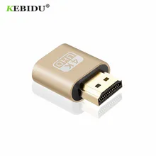 Kebidu hdmi-compatível com visualização virtual 4k hdmi-compatível com ddc edid manequim plug edid ghost display bloqueio falso 1920x1080