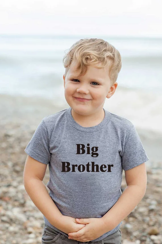 1 предмет, футболка с надписью «Borther Sister», футболка с надписью «Big Brother», футболка на День Благодарения, футболка для малышей