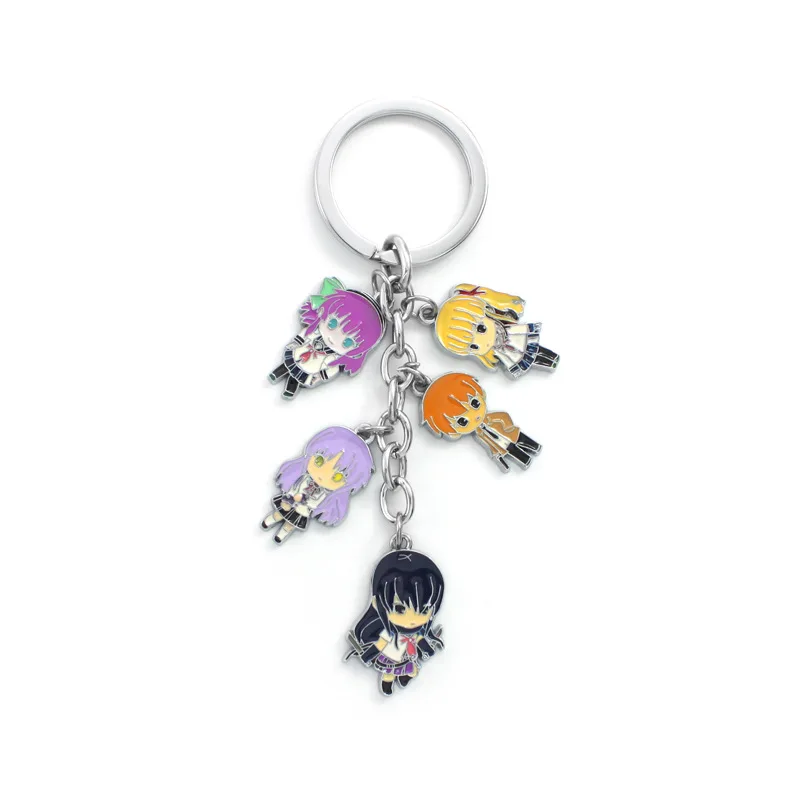 Мультяшный аниме брелок Angel Beats karneval Keroro Free EVA DRAMAtical Murder Милый Забавный металлический брелок подвеска ювелирные изделия аксессуары