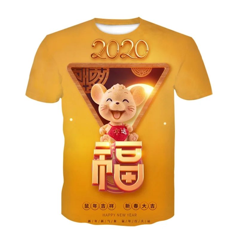Новая летняя одежда для малышей 2020 г. Футболка с 3D мышкой детская футболка