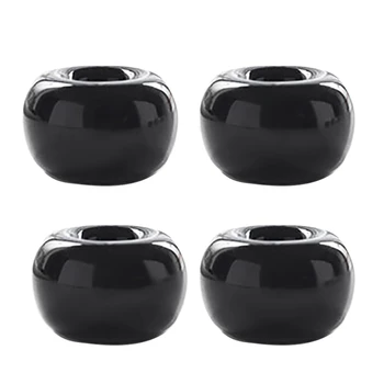

4 Piece Black Ceramics Toothbrush Holders Tooth Brush Stand Bathroom Countertops