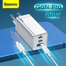 Baseus 65W GaN USB Type C Charger Quick Charge QC PD 4.0 3.0 PD Fast Charging Wall Charger for iPhone 12 Pro Max Xiaomi Macbook