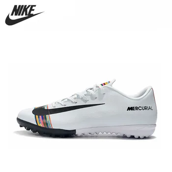 

Nike Mercurial VAPORX 12 CLUB TF Football Cleats Boots Sneakers Mens Blue Boots Turf Shoes Mans Boots Red Soccer Shoes