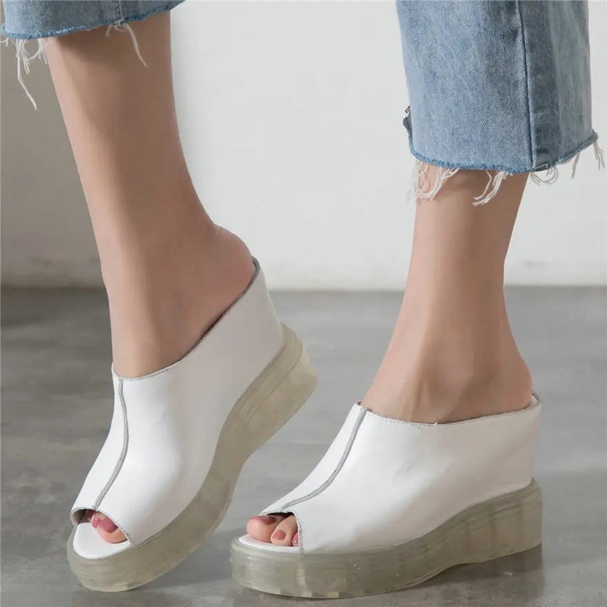 

Fashion Sneakers Women Genuine Leather High Heel Gladiator Roman Sandals Female Open Toe Platform Wedge Pumps Shoes Casual Shoes