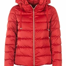 Herno Piumino Donna Trapuntato, Cappuccio, Zip, Poliestere, Rosso, Inverno-20