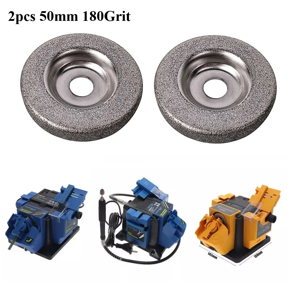 2pcs 180Grit Diamond Disc 50mm Grinding Wheel Sharpener Multifunctional