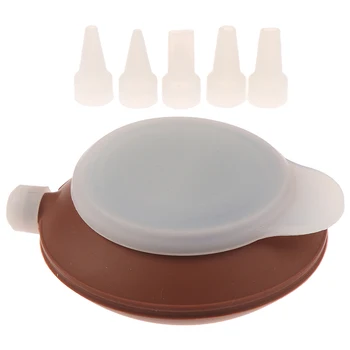 

1set Bakery Silicone Cake Muffin Macaroon Macaron Piping Icing Baking Tool Cream Pot 5 Nozzles Set For Cake Bakeware Tools