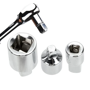 

NICEYARD Ratchet Wrench Adapter Drive Socket Converter 1/4" 3/8" 1/2" Chrome Vanadium Steel Wrench-sleeve Sleeve Adapter