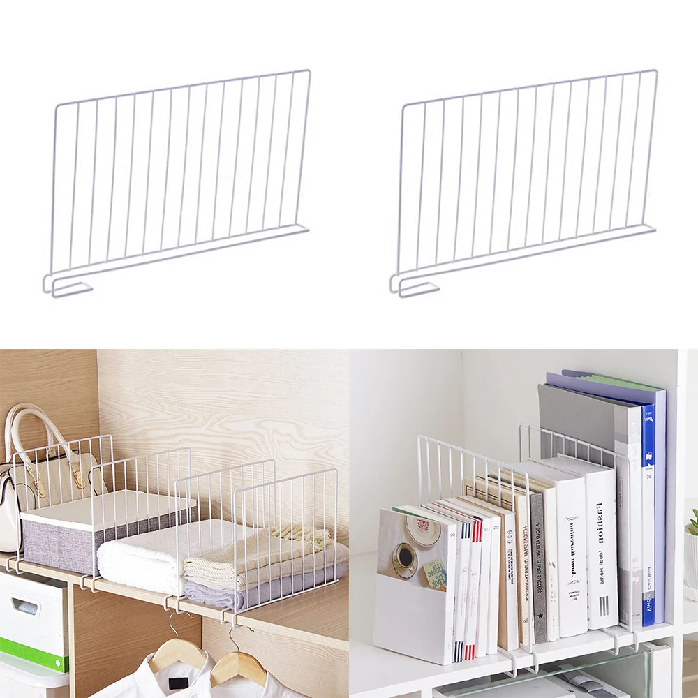 Новый 4 шт. Железный гардероб разделитель полка Экономия пространства полки