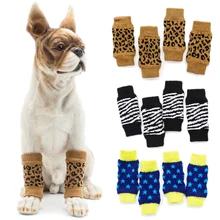 

4Pcs Pet anti-dirty Leggings Knee Dog booties Socks Teddy Leg Sock Winter Warm Leg Protector Dogs Cat Puppy Socks Cover Sleeve