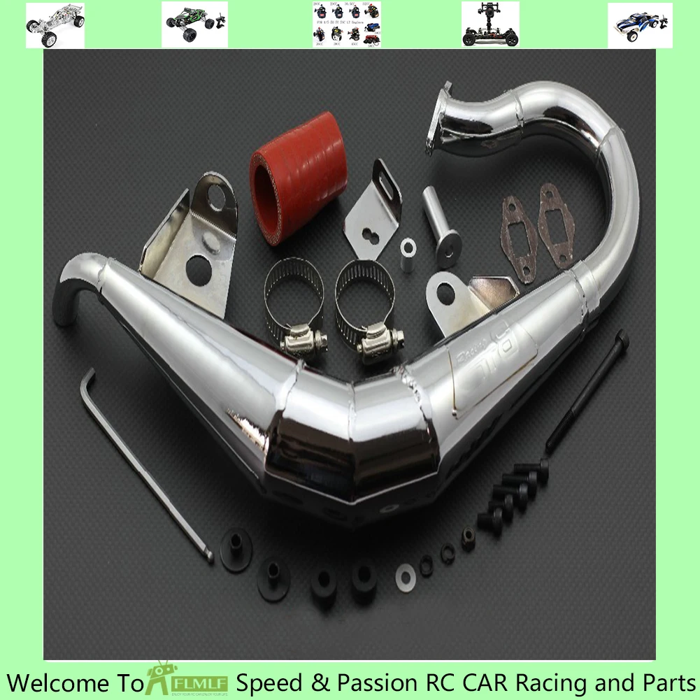 Комплект выхлопной трубы подходит для 1/5 GTB Racing Losi 5ive T ROFUN ROVAN LT KingmotorX2 Запчасти