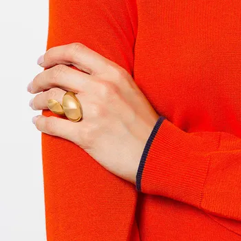 

European and American fashion opening simple temperament cold wind small crowd fashion ring