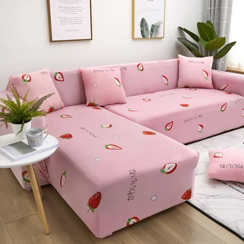 

Universal Sofa Cover All-inclusive Universal Cover Lazy Fabric Protection Sofa Cushion Cactus Strawberry Leaf Pattern Cover