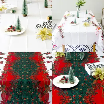 

Beautiful Christmas Table Cover Printed Party Supplies Home Decoration Celebration Wedding Christmas Tablecloth Fashion