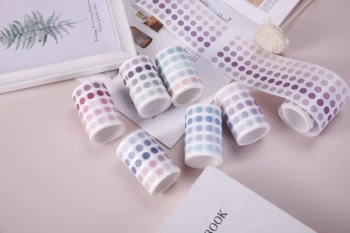 

12PCS/LOT quiet time series watercolor daily basic dots decorative paper masking washi tape