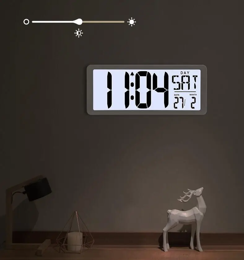 Modern Wall Clock Digital Multi Functional Alarm Clock Timer Countdown Intelligent Auto Night Light Recharegeble With Usb Wall Clocks Aliexpress
