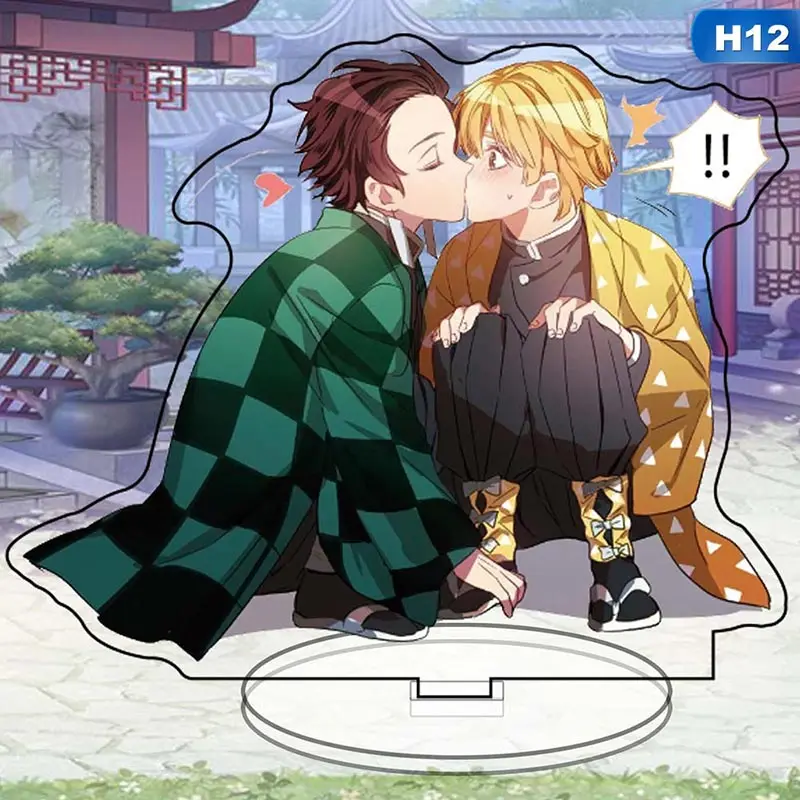 12 Аниме Demon Slayer: Kimetsu No Yaiba Kamado Tanjirou Hashibira Inosuke Косплей фигурка на акриловой подставке модель лицензирование рождественские подарки - Цвет: 12