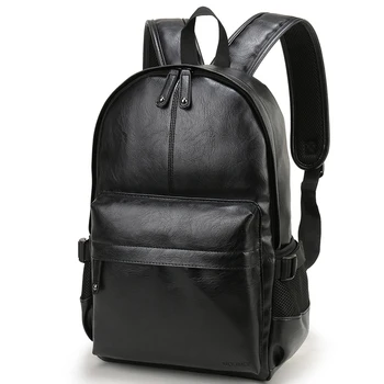 

Brand Men Backpack Leather School Backpack Bag Fashion Waterproof Travel Bag Casual Leather Book bag Male