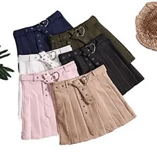 Pleat-Skirts-Jupe-Kawaii-Harajuku-Preppy-Style-Sashes-Sweet-Mini-Skirts-faldas-Women-School-Uniforms-Cute