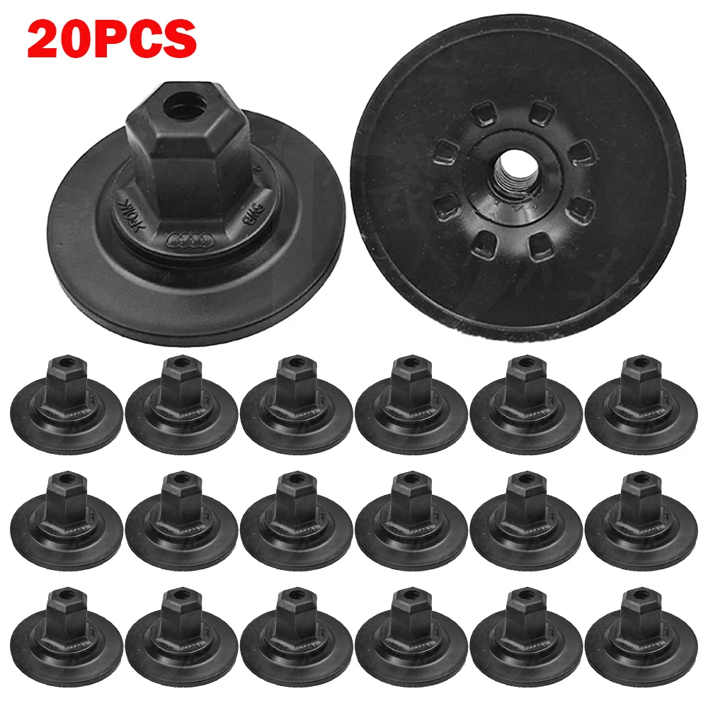 20x Auto Fasteners Self Tapping Screws Seat Nut Cap For Audi Plastic