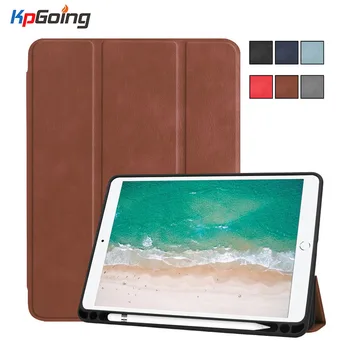 

Case for IPad 9.7 2018 PU Leather Transparent Smart Cover Auto Sleep Wake Up for IPad 9.7 2018 Case with Pencil Holder