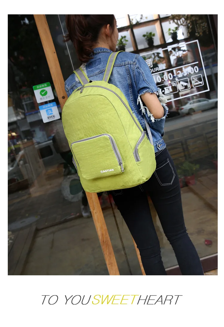 New Style Outdoor Folding Backpack AOTIAN Waterproof Nylon Ultra-Light Storgage Bag Manufacturers 1074