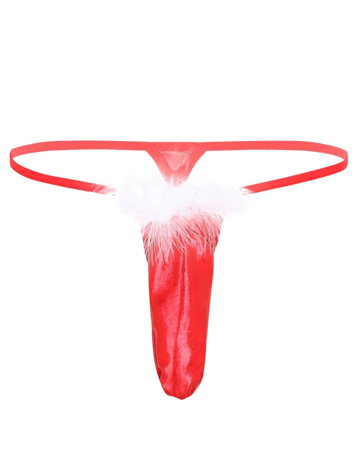 Сексуальный человек G стринги закрытый пенис длинное облегающее платье T-back Нижнее белье Трусики-бикини сексуальные мужские трусы Рождественский костюм мужские трусики - Цвет: Red
