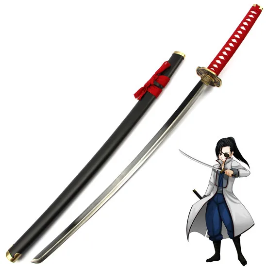 [Funny] 104cm Cosplay Anime Silver Soul Gintama Yagyuu Kyuubee Yagyu Kyubei weapon wooden Sword model Costume party show | Игрушки и