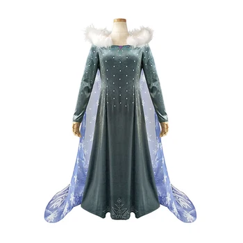 

Frozen 2 Elsa anna Dress Dresses for adult Vestidos De Fiesta De Noche Elsa cosplay Costume Long Sleeves Princess women Dresses