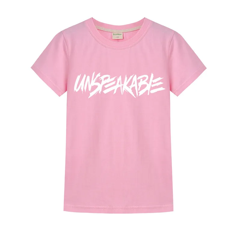 T1146-pink Morgz You tuber vlog T shirt unspeakable letter baby boy T Shirt Kids cotton hoodie clothing boys girls black t shirts clothes - Цвет: T1146-pink