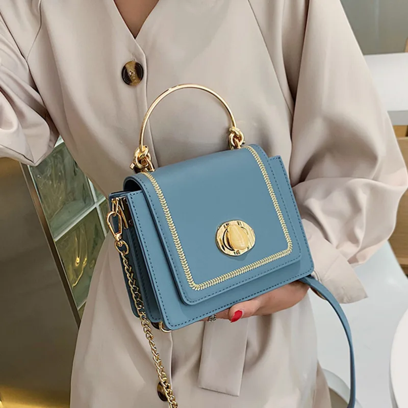 

Small women bags shoulder leather Chain Thread ladies luxury 2019 new fashion crossbody handbag designer brands female messenger