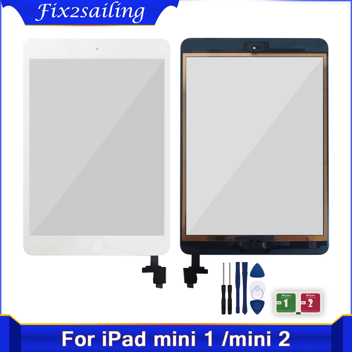Новинка для iPad Mini 2 A1489 A1490 A1491 сенсорный экран дигитайзер + IC чип соединитель