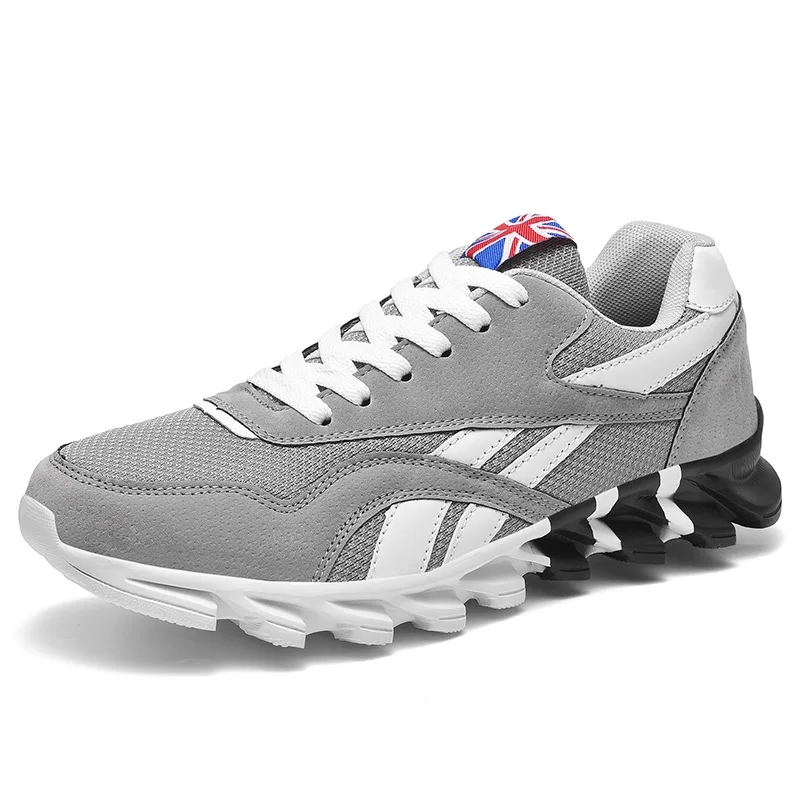 Мужская обувь; повседневная обувь; zapatillas hombre; мужские кроссовки; модная обувь; дышащая легкая удобная обувь размера плюс 46 Erkek Ayakkabi - Цвет: Серый