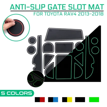

15pcs Anti-Slip Gate Slot Mat for RAV 4 2013 2014 2015 2016 2017 2018 for Toyota RAV4 2013-2018 Rubber Coaster Accessories