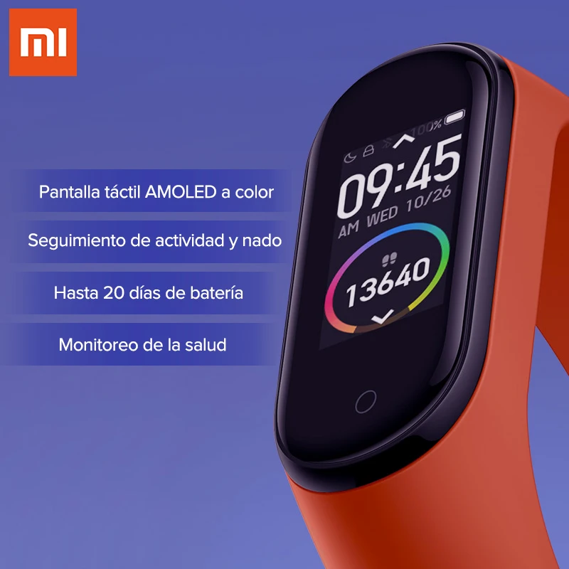 Цена (Новинка) 2019 Xiaomi mi band 4 умный Браслет mi Smart Band 4 цветной экран 135 мАч Bluetooth 5,0 rete монитор 50 м водонепроницаемый F