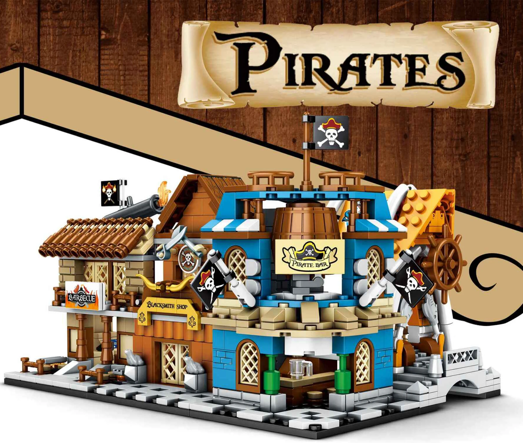 

2020 Legoingl DIY Series Toys Streetscape Compatible Legoingl DIY SY6803ABCD Buildin Blocks Toys for Children Birthday Gift