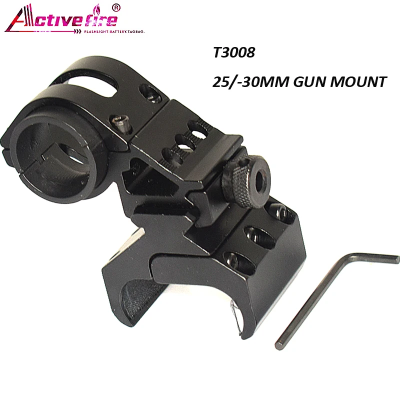 

Activefire Hunting torch Mount Holder Mount Adapter 45 Degree Laser Mount Bracket 25mm Aluminum Alloy Gun Rifle