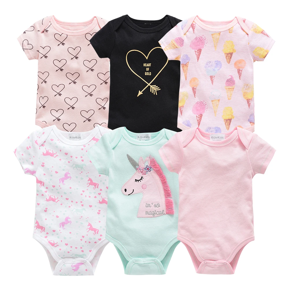 Honeyzone/Одежда для новорожденных девочек; Одежда для новорожденных с короткими рукавами; Recien Nacido; 0-3 месяца; Infantile Menina; 6 шт./лот; одежда для малышей - Цвет: HY22232288