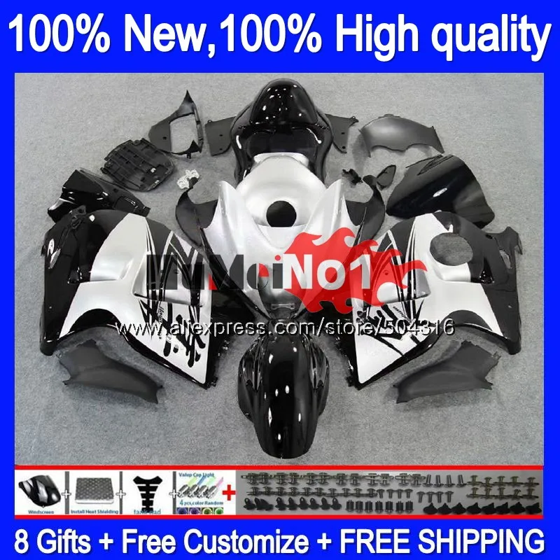 Корпус для SUZUKI Hayabusa GSXR-1300 GSXR 1300 27MC. 12 GSXR1300 1996 1997 1998 1999 2000 2001 96 97 98 99 01 глянцевый черный обтекатель - Цвет: No. 1