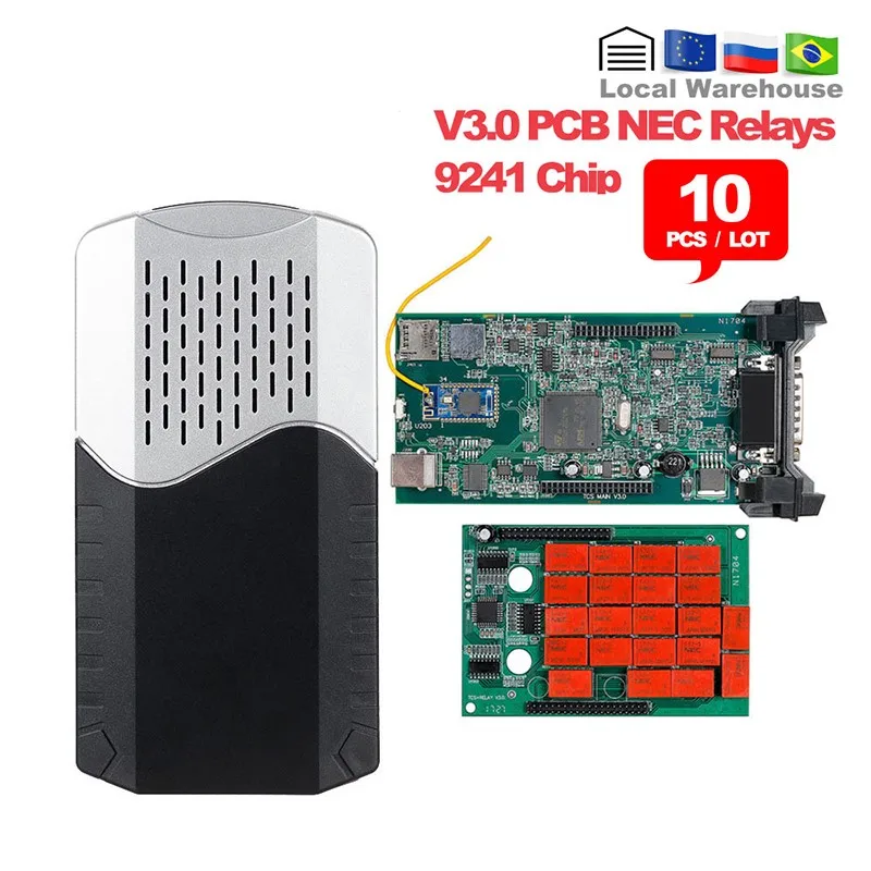 

10pcs/Lot New VCI for Delphi DS150E 2016 R0 keygen Dual Green Board V3.0 9241A OBDII/OBD2 Diagnostic Tool Auto Scanner
