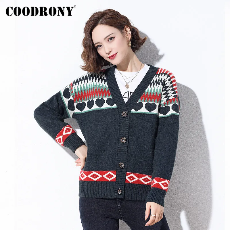 COODRONY Brand Casual Streetwear Fashion Thick Warm Cardigans Female 2020 Winter Korean Style Soft Slim Sweaters Women W1087