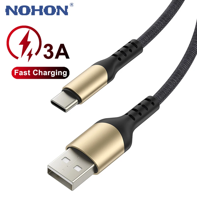 1m 2m 3m USB Type C Cable For Samsung Galaxy S21 S20 A51 A71 3A Fast Charging Cord USB C Cable