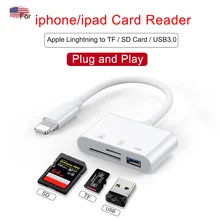 Ingelon Micro SD Card Reader SD Card Adapter USB3.0 Multimemory Stick
For iphone ipad Camera Mouse Microphone Pendrive Converter