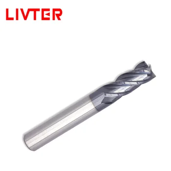 

LIVTER 4 flutes 45 degree steel with CNC tooling straight shank coated flat end mill