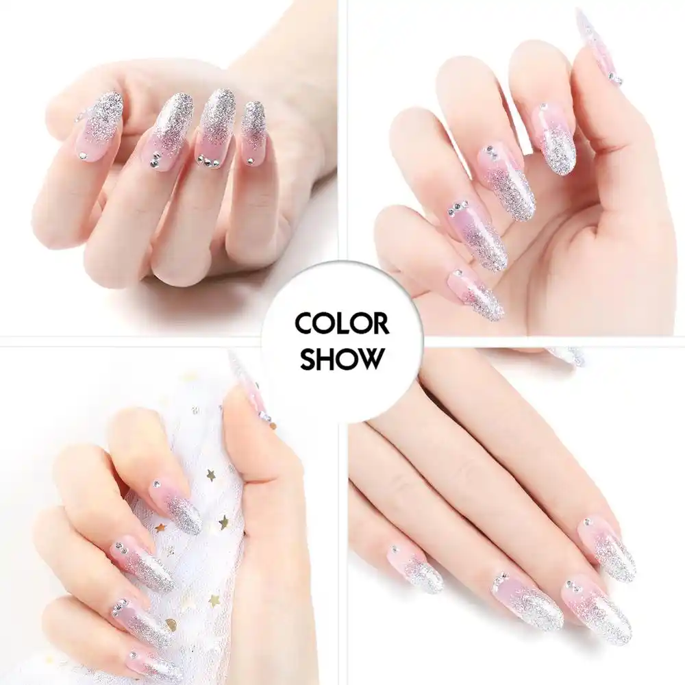 Acrylic Nail Art Kit Manicure Set 12 Colors Nail Glitter Powder