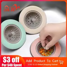 Household Silicone Kitchen Sink Filter Waste Plug Sink Strainer Bathroom Floor Anti-clogging Drain Cover Drain Accessories Good