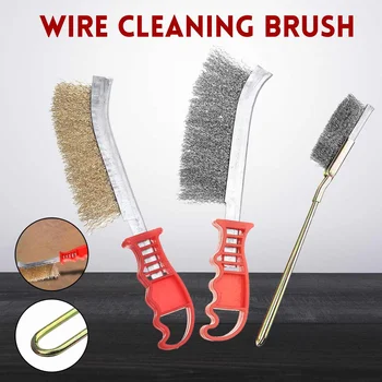 

3PCS/Set Wire Brush Kit Small Copper wire brushes Tool Industrial Brass Nylon Cleaning brushes Rust Remover Home Cleaning Tools