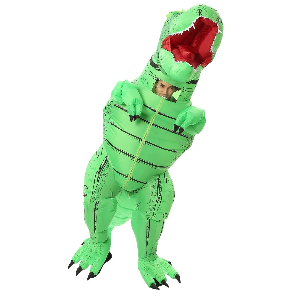 JYZCOS динозавров T REX надувной костюм для Для женщин Для мужчин Детский карнавальный костюм для Хэллоуина Косплэй костюм талисмана вечерние